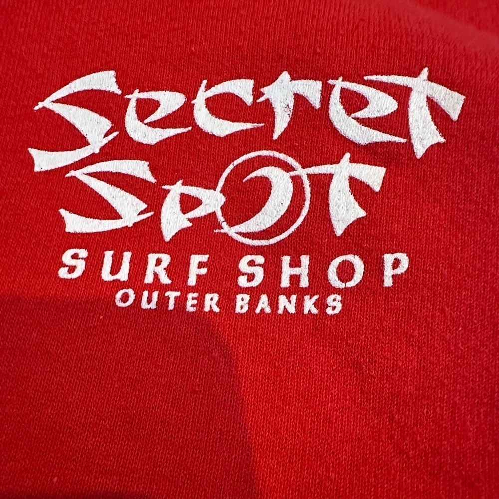 Secret Surf Shop Red Jimi Hendrix graphic hoodie sweatshirt environmental Sz XXL - Picture 3 of 8